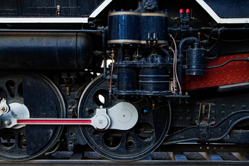 Obraz na płótnie Canvas 蒸気機関車の動輪