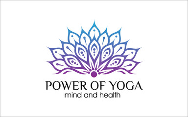 Illustration vector graphic of yoga meditation studio logo design template