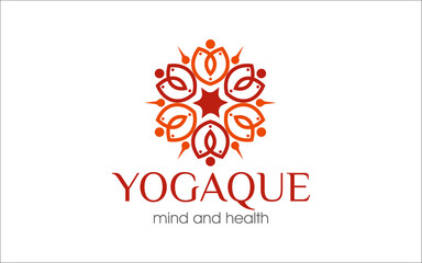 Illustration vector graphic of yoga meditation studio logo design template