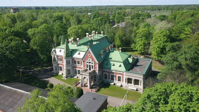 Manor-park Complex Gatowski-Poklevsky-Kozell Estate On Bank Of River Dobosna. Krasny Bereg Red Beach. Zhlobin district. RED BEACH VILLAGE. The city Krasnyj bereg. 
