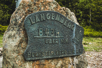 On top of Langenberg. It is the highest mountain in the Rothaar Mountains and in North Rhine-Westphalia state, Germany