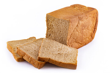 Multi grain bread isolated on white brackground