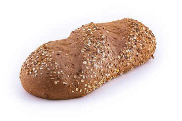 Multi grain bread isolated on white brackground