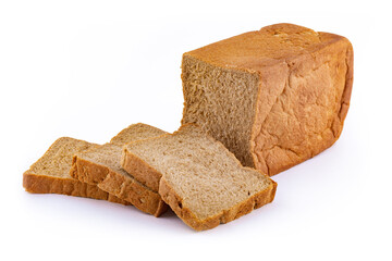 Multi grain bread isolated on white brackground
