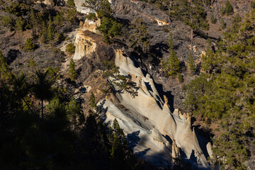 Lunar landscape trail destination from Tenerife