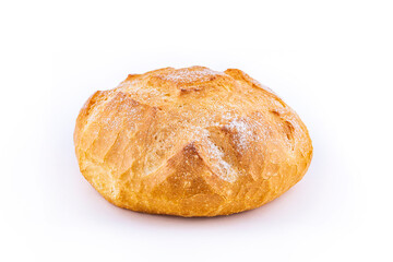 Italian bread isolated on white background