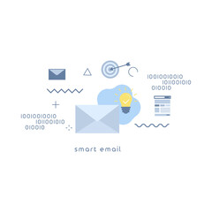 smart email icon concepts. vector illustration.