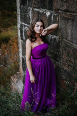 Girl in a lilac dress
