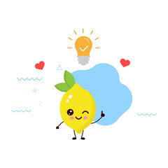 lemon got The Idea with Bulb.vector