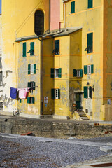 Fototapeta na wymiar Camogli, Genova, Liguria: typical houses