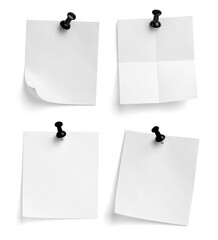 note paper push pin message red white black