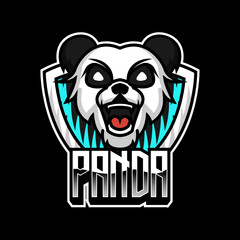 E-sport panda logo mascot design