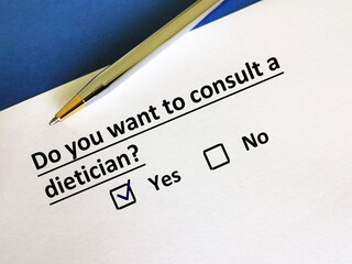 Obraz premium Questionnaire about specialist