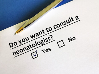 Questionnaire about specialist