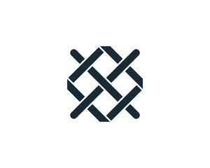 Wire Plaited Icon Vector Logo Template Illustration Design