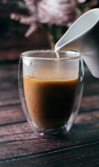 cup of coffee with milk
