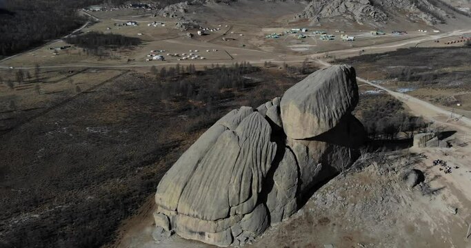Turtle Rock in Mongolia, Schildkr&ouml;ten Steinformation Mongolei, Terelsh Nationalpark