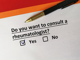 Fototapeta premium Questionnaire about specialist