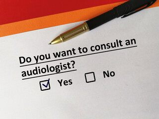Questionnaire about specialist