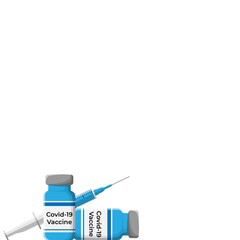 Vector illustration concept of Coronavirus vaccination. Doctor vaccinate patient with Covid-19 vaccine in syringe. Covid 19 immunization treatment. Corona vaccine.