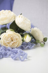 flowers and yarn