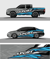 Fototapeta premium Car wrap graphic racing abstract strip and background for car wrap and vinyl sticker - Vector 