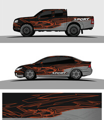 Car wrap graphic racing abstract strip and background for car wrap and vinyl sticker - Vector
