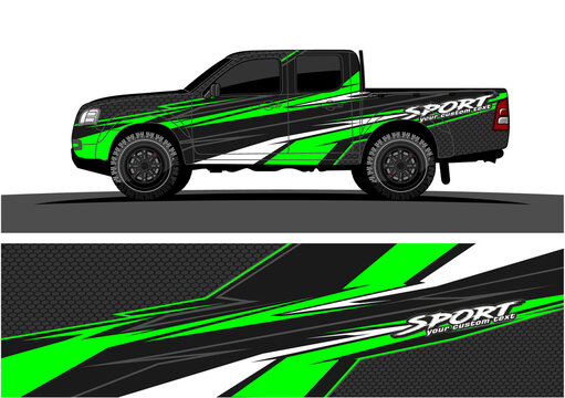 Car wrap graphic racing abstract strip and background for car wrap and vinyl sticker - Vector
