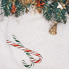 Christmas background with Christmas tree 