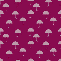 Pink umbrellas on a magenta background.
