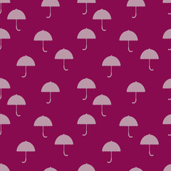 Pink umbrellas on a magenta background.