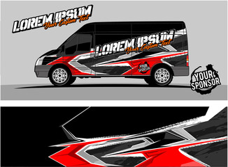 Car wrap graphic racing abstract strip and background for car wrap and vinyl sticker 