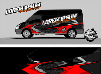 Car wrap graphic racing abstract strip and background for car wrap and vinyl sticker 