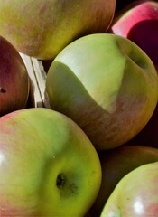 red and green apples