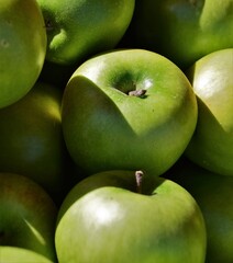 green apples background