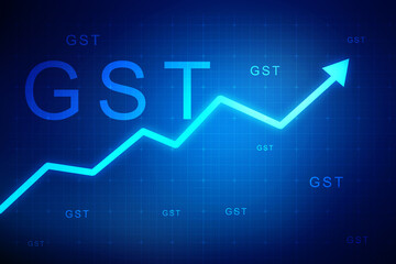 2d rendering Stock market online business concept. business Graph 