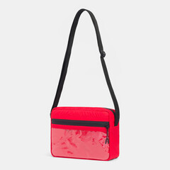 messenger bag red color front side with strap