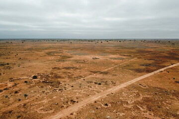 Dirt tracks across the Australian outback