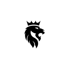 Fototapeta premium lion logo black and white