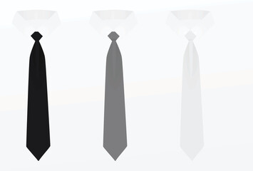 Black, grey and white tie. vector