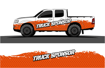 Car wrap graphic racing abstract strip and background for car wrap and vinyl sticker - Vector
