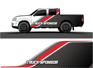 Fototapeta premium Car wrap graphic racing abstract strip and background for car wrap and vinyl sticker - Vector 