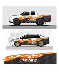 Car wrap graphic racing abstract strip and background for car wrap and vinyl sticker - Vector
