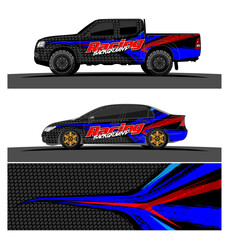 Car wrap graphic racing abstract strip and background for car wrap and vinyl sticker - Vector
