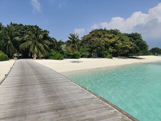 Wooden Road to Maldives Island