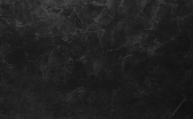 Black wall texture rough background, dark concrete floor, old grunge background with black - obrazy, fototapety, plakaty