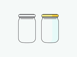 mason Jar hand drawn vector illustration isolated on white background