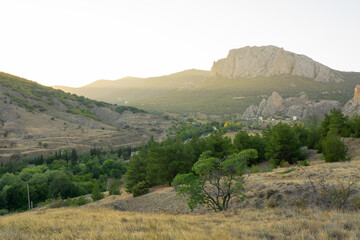 Fototapeta na wymiar Landscape view of the mountains