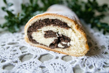 Homemade Poppy seed cake (Makowiec) for Easter or Christmas.