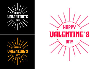 Calligraphy happy valentines day vector